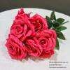 9-Head Diamond Rose Silk Bouquet for Wedding & Home Décor