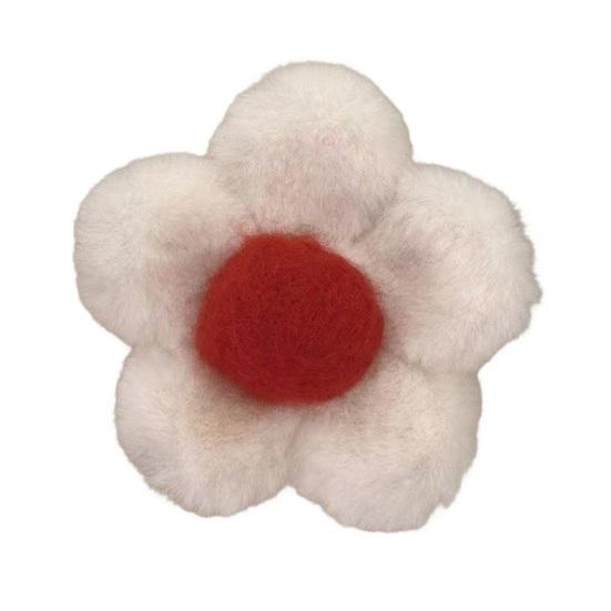 Haarkralle Plüsch Blume Form Haarspange Hinterkopf Haarklammer Leichtgewicht Damen Haarstyling-Werkzeug Haaraccessoires