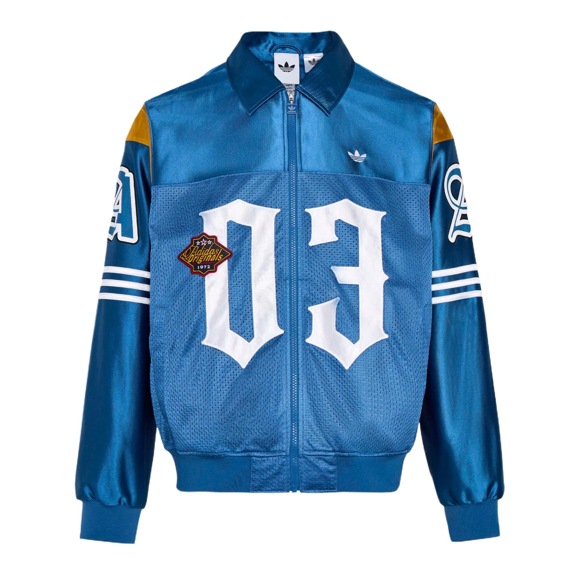 adidas Loose Fit Jacket Asia Sizing Blue Men s KS2892 L