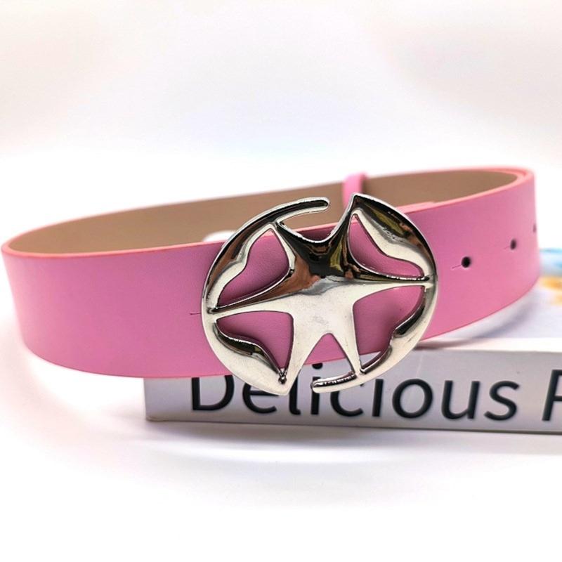 Teens Formal Pants Belt for Dress Ladies Waist Belt with Hollow Star Buckle
