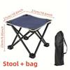 Ultra-Light Portable Folding Camping Stool with Storage Bag Side Pocket - Durable Frame, Quick Setup, Ideal for Camping, Fishing, Outdoor Activities