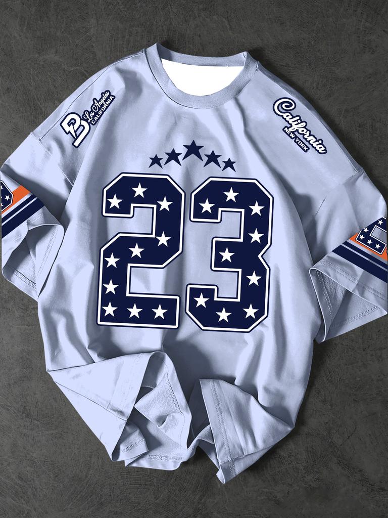 Men's Sports Jersey California NO.23 Print Short Sleeve T-Shirt Summer Graphic Tee Jerseys Plus Size Women's Sport T-Shirt Tops