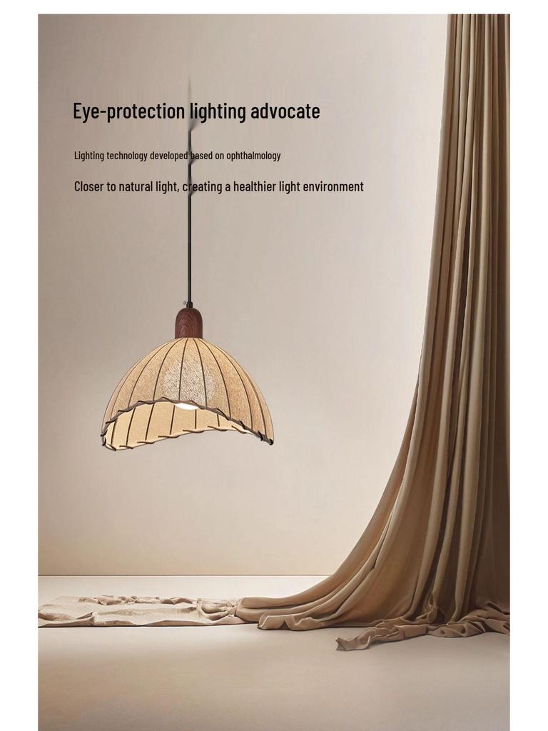 French Vintage Double Head Pendant Light - Retro Wabi-Sabi Style for Dining, Bedroom, or Study