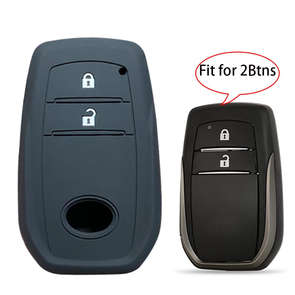 Guscio Porta Copri Chiave Auto in Silicone Morbido Per Toyota Hilux 2021 Revo Yaris RAV4 2015 Auris 2013 Innova Portachiavi Telecomando 2 Pulsanti