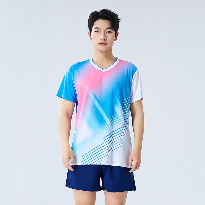 Womens Badminton Sport Set Quick-Dry Short Sleeve Top Skort Pants Training Competition Team Uniform