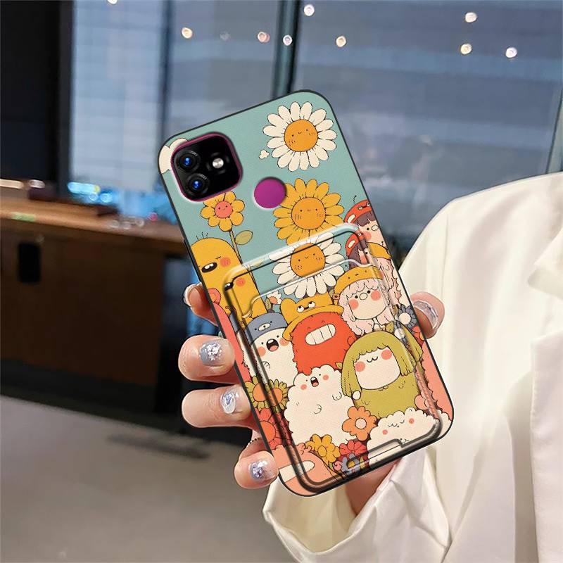 Waterproof Back Cover Phone Case For Itel P36/P36 Pro/vision1 Plus Durable Card slot Full wrap Fashion Design Soft case