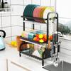 3 Tier Dish Drying Rack with Tray Utensil Holder,with Cutting Board Holder Drainboard Tray for Kitchen Counter Organizer Storage
