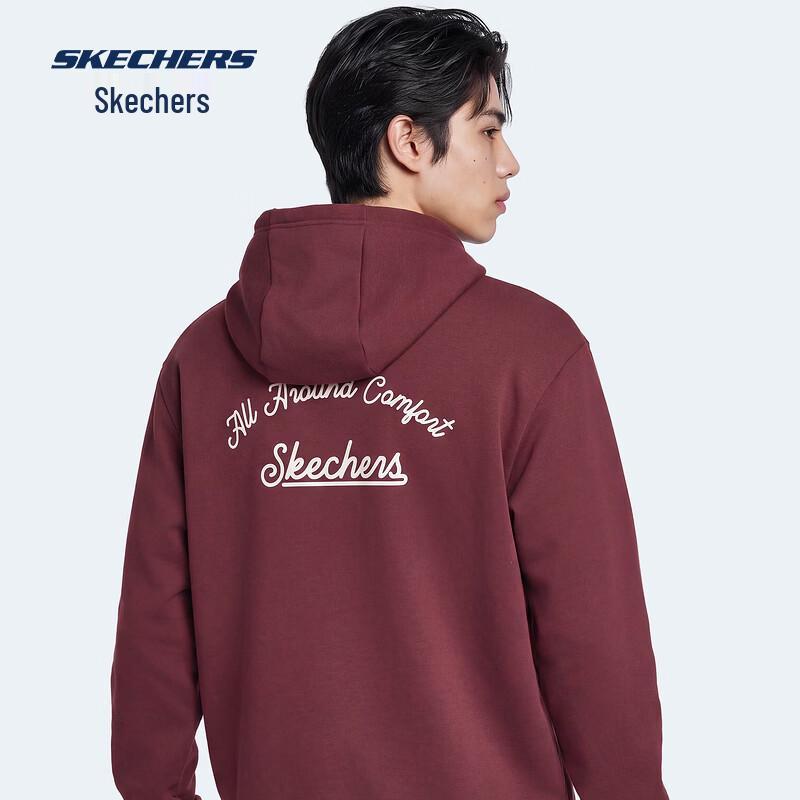 Skechers Unisex Fleece-Lined Hooded Pullover Sweatshirt