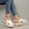 2026 Summer Wedge Platform Sandals Fashion Retro Rome Beach Shoes Ladies Casual Peep Toe Soft Comfortable Sandalias Size 36-42