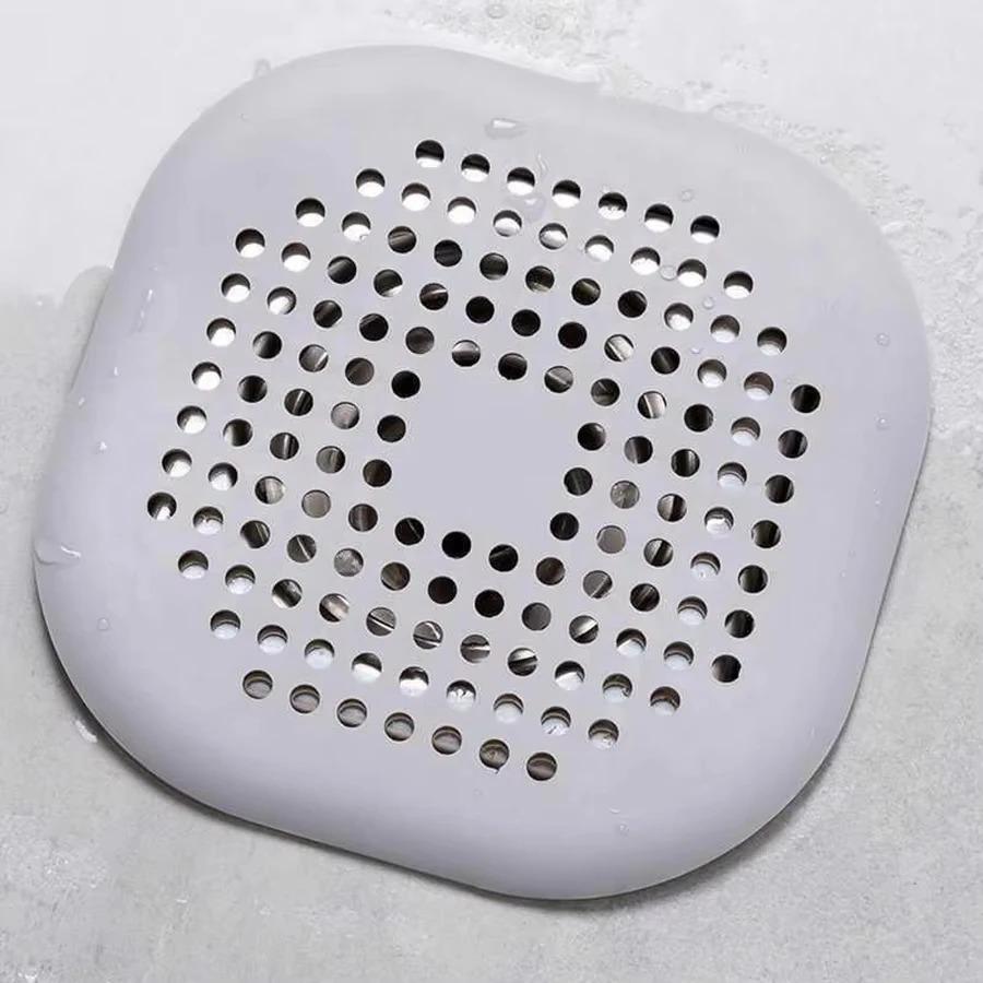 2/5pcs Bathroom Shower Hair Filter Kitchen Sink Plug Sink Filter Bathroom Accessories Floor Drain Silicone Bathroom Accessories