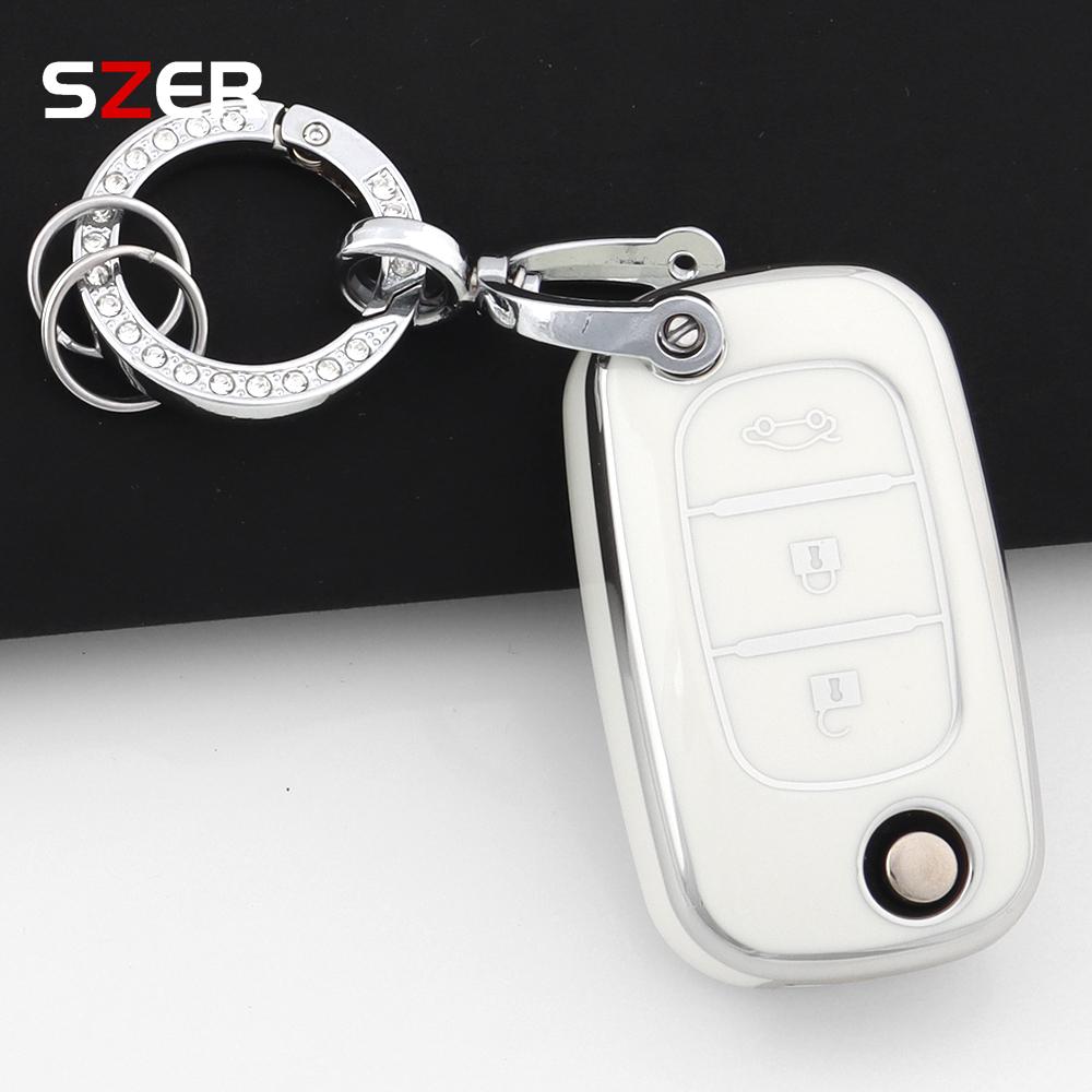 Tpu Folding Car Key Case Fob Cover For Renault For Lada Sedan Largus Kalina Granta Vesta X-Ray Xray Protect Shell Accessories