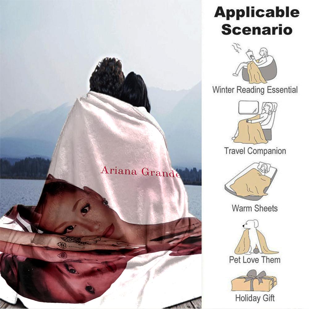 Ariana Grande'S Mirror Effect Blanket Soft Throw Blanket For Home Bedroom Bed Sofa Travel Office Solid Christmas Blanket