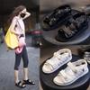 Summer Breathable 2026 Outerwear Casual Sandals Korean Version Flat-bottomed Comfortable Velcro Shoes Breathable and Comfortable