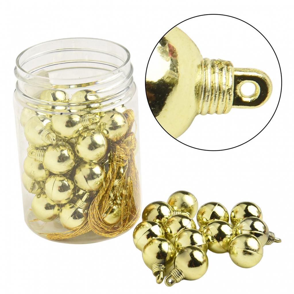 Vibrant Plastic Christmas Baubles 48PCS Glitter Tree Decorations 1 5cm