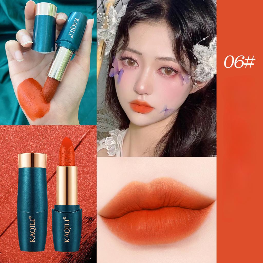 New Silk Smooth and Moisturizing Lipstick Velvet Matte Non Drying Whitening Carrot Color