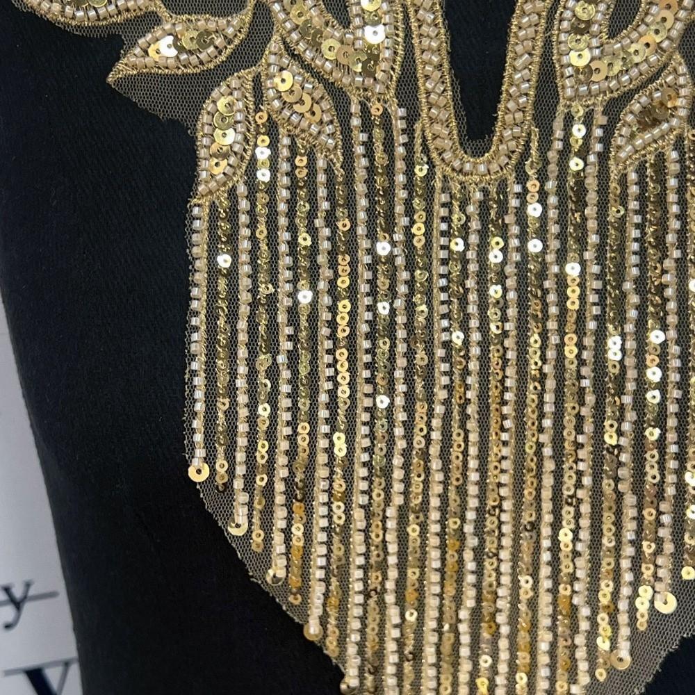 Luxury Applique Patches Handmade Clothing Applique Fashion Beads Applique  Apparel Accessories