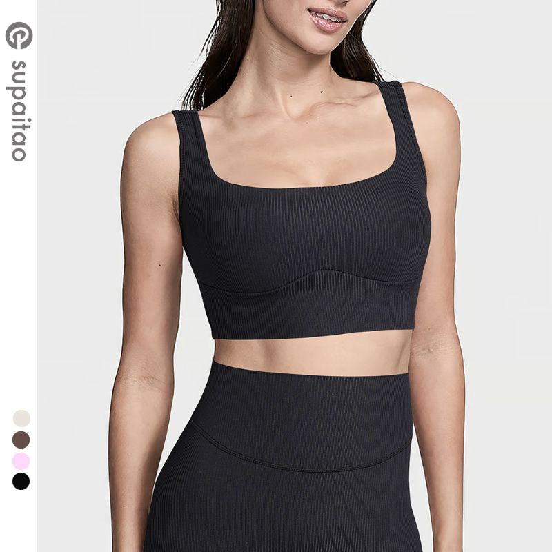 

Clearance Non-Exchangeable Non-Returnable] Cross Beauty Back Yoga Vest Bubble Wrap Push up Sports Bra Quick-Drying Intimates Workout Bra M Black Intimates