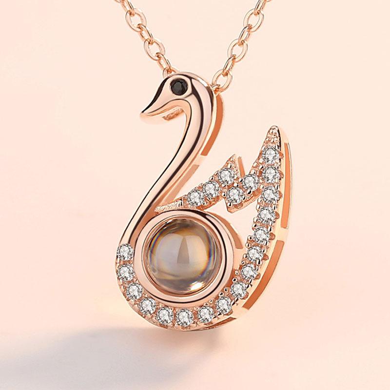 Christmas Gift, Love Language, I Love You Necklace, a Deer with You, Reindeer Snowflake Pendant