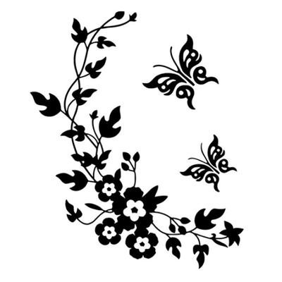 Butterfly DIY Flower Bathroom Home Decoration Wall Decals Toilet Sticker