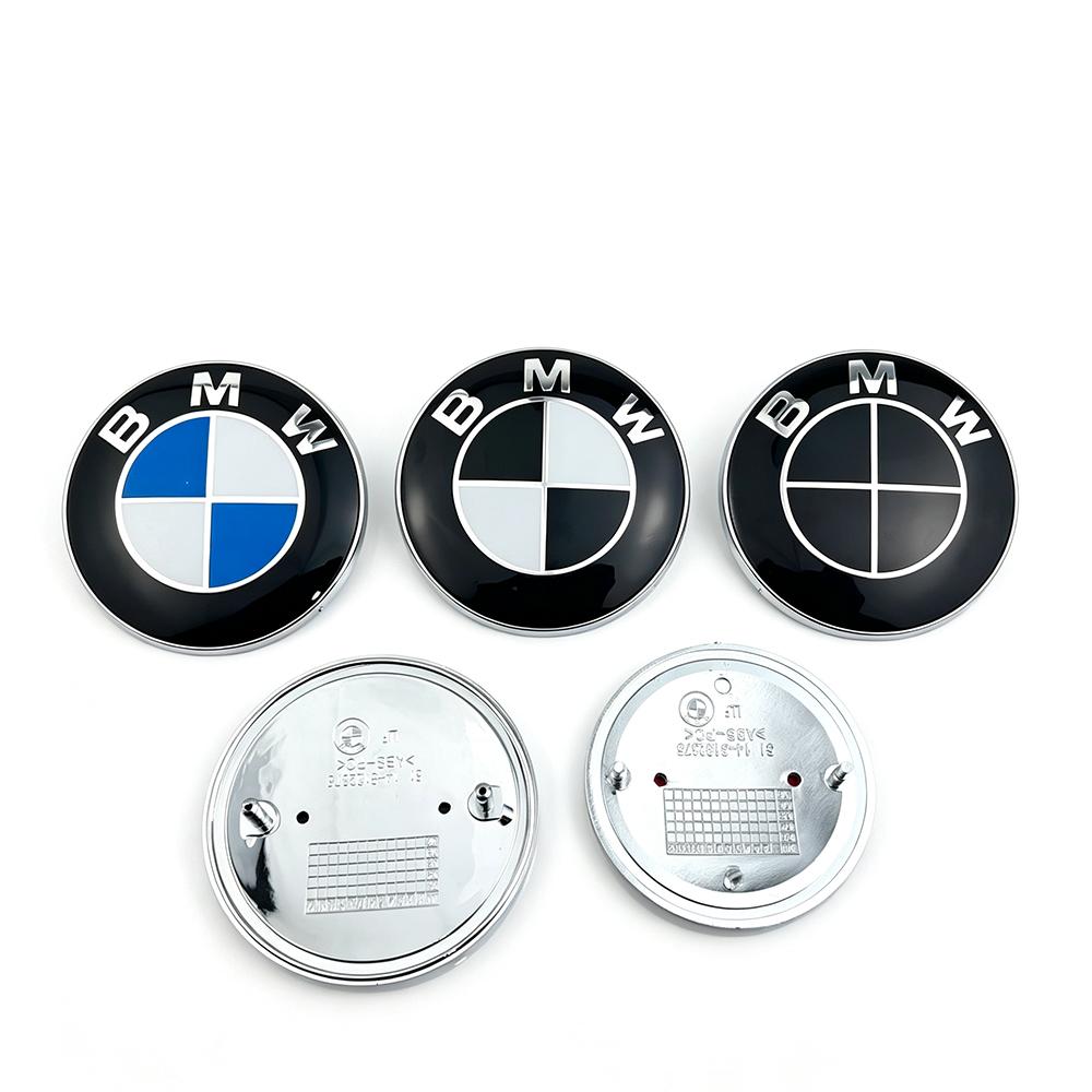 Car Hood Emblem Front Bonnet Logo Trunk Badge 2Pcs 74mm 82mm For BMW E46 E90 E39 E60 E36 E30 E61 E91 E92 E87 F10 F20 F30 X3 X5 DA2