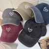 Washed old hat female big head circumference peaked cap retro sweet cool hot girl love soft top baseball cap shows small face
