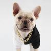 French Fighting Dog Bully Gold Chain S and Msized Dog Collar Pet Necklace Jewelry