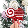 Cartoon Sequins Lollipop Ornament Large Xmas Candy Hanging Decor  Winter Home Decor