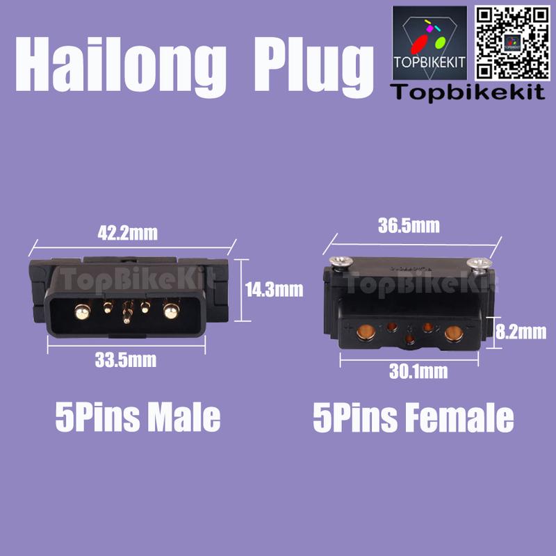 Ebike Hailong Plug Connector-Polly Super73 Battery Power Discharge Plug-Ebike Hailong/Polly Battery Plug 4pins/5pins