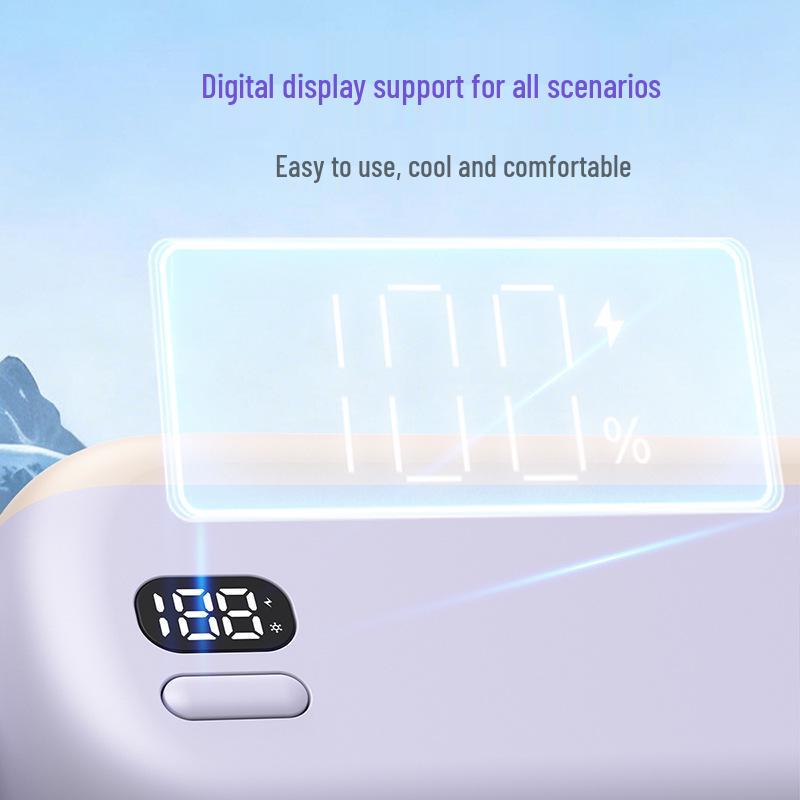 26-Year Handheld Portable Fan: Clip-On, Folding, Digital Display, Outdoor Cooling