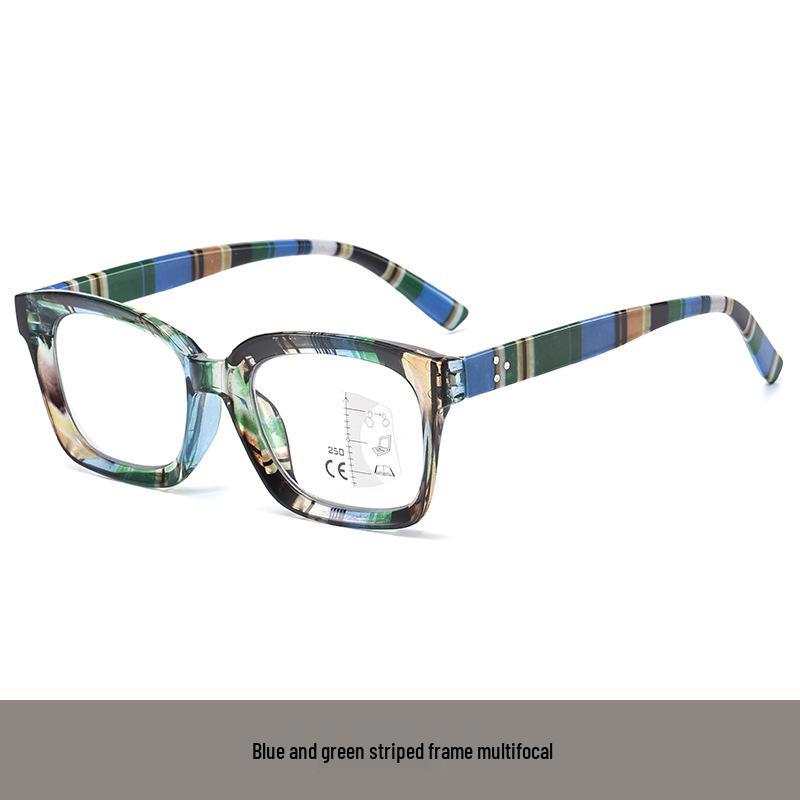 Unisex Multifocal Photochromic Blue Light Blocking Reading Glasses with Dual-Use for Distance and Reading, Ideal for Seniors