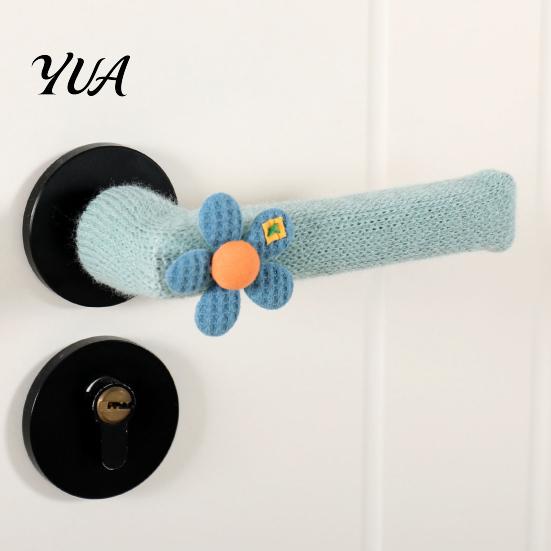 Silent Furniture Leg Protectors Knitted Doorknob Covers, Thick Anti?Slip Feet Protector Sleeves, Door Handle Covers Cushion Pads, Floor for Knobs &