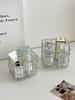 Iron Cosmetic Organizer Makeup Storage Box Luxury Desktop Small Sundries Storage Bucket Office Workstation Pen Holder Organizer