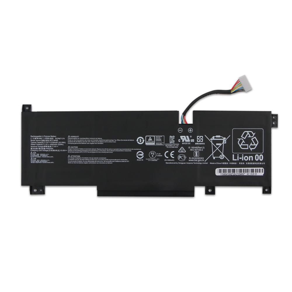 Nabíjecí lithiová baterie pro notebooky MSI Katana GF66 GF76 Pulse GL66 GL76 Sword 15 Bravo 15 BTY-M492