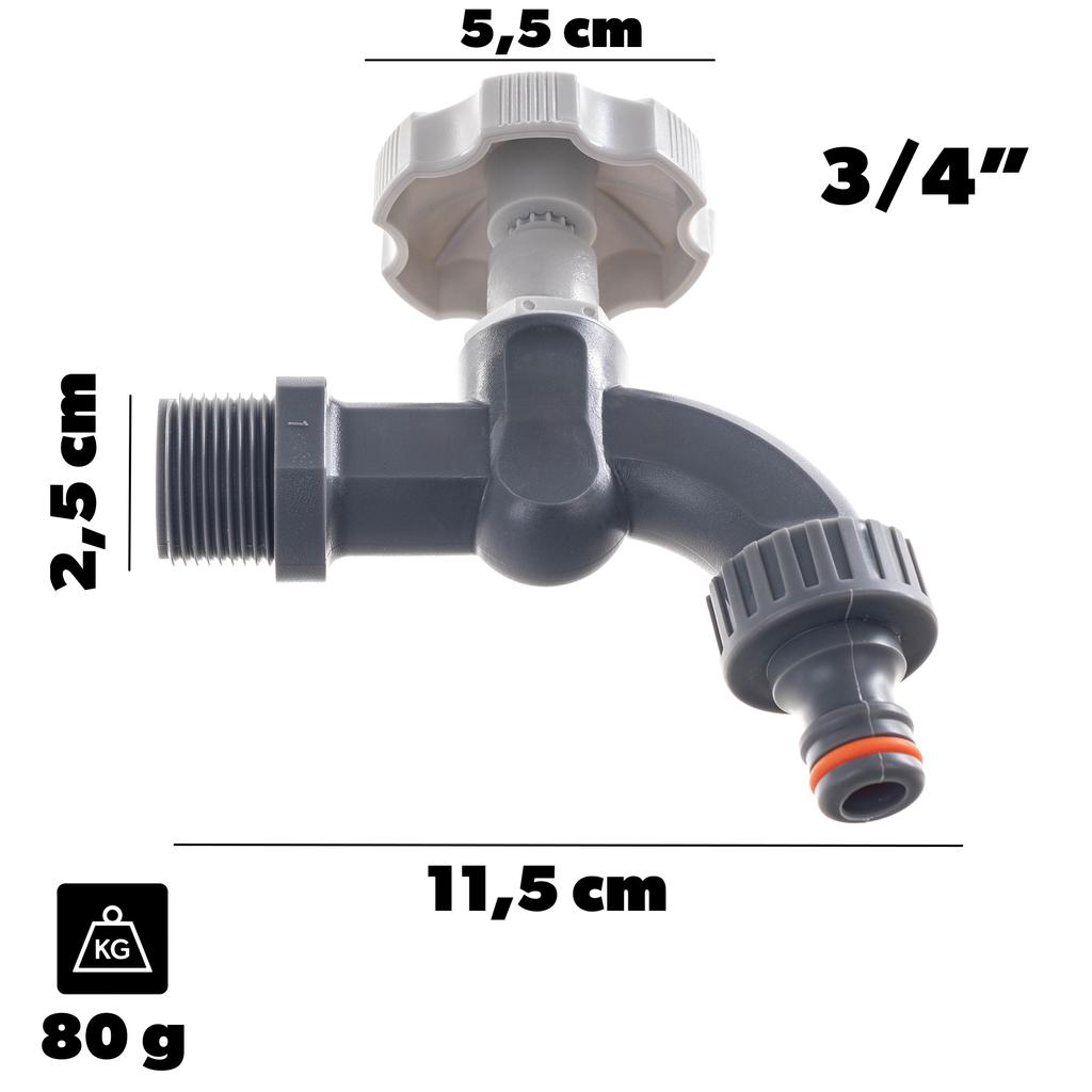 KADAX Garden Tap 3/4 Inch with Quick Connector