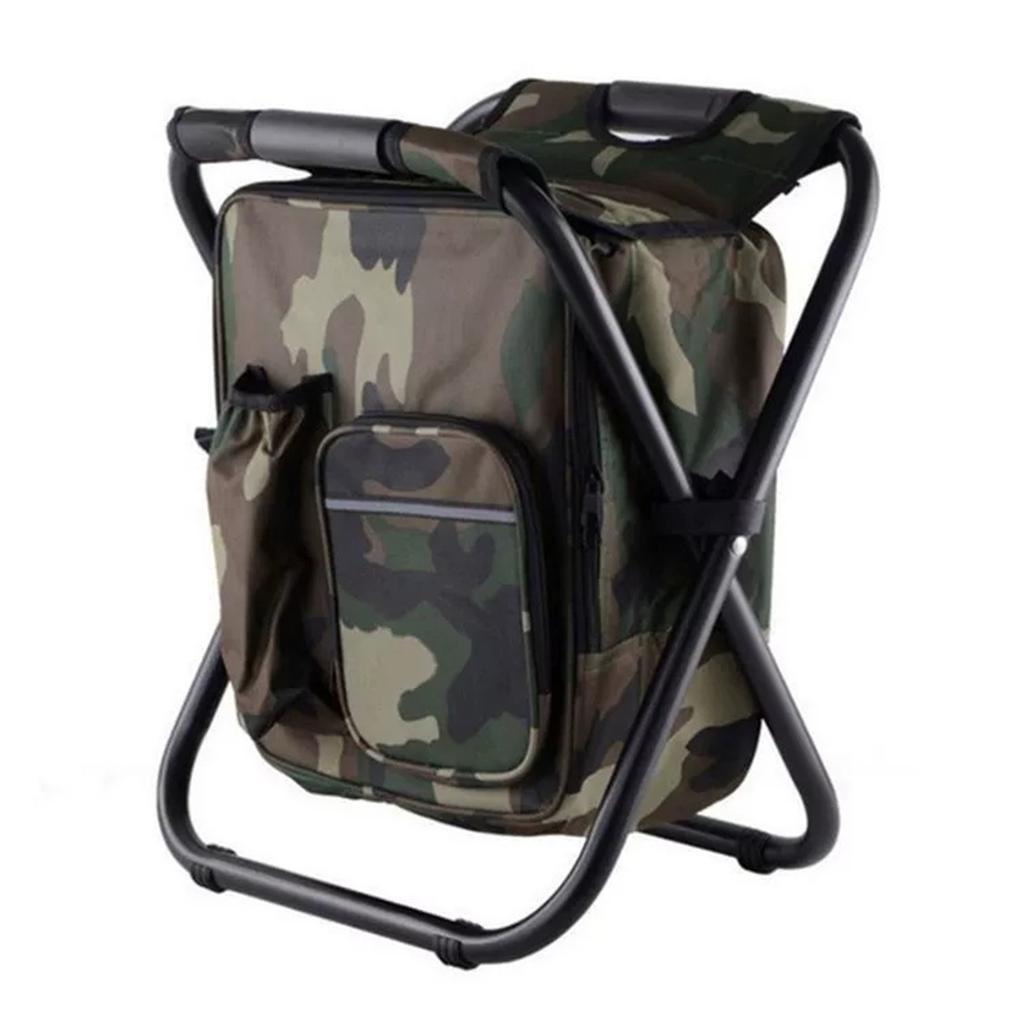 Camping Folding Stool, Portable Lightweight Outdoor Stool, Multi-Functional Storage Seat for Hiking, Beach, Barbecue, Travel, and Camping