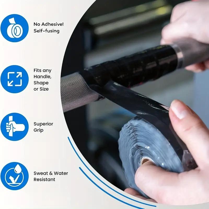 Selbstverschweißendes Silikon-Reparaturband, Wasserdichtes, Hochtemperaturbeständiges Dichtband für Rohr, Schlauch, Dach, Auto- und Marine-Leckreparatur