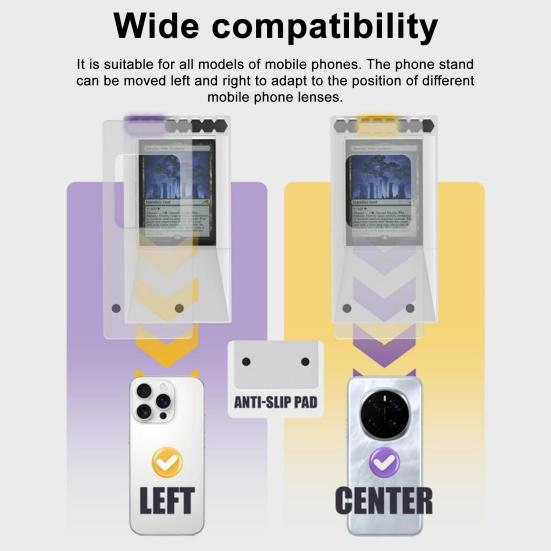 TCG Card Scanner for Standard Trading Cards 3D Printed PLA Holder for ManaBox App Smooth Scanning Sorting Card Organizer for Most Phones