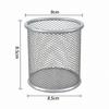 2 pcs Round Storage Tube Metal Desktop Organizer Lightweight Pen Holder  Stationery Storage
