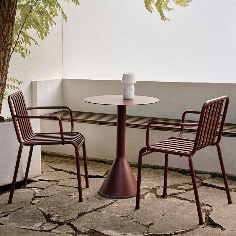 Nordic Wrought Iron Outdoor Table and Chair Set for Balcony, Garden, and Café