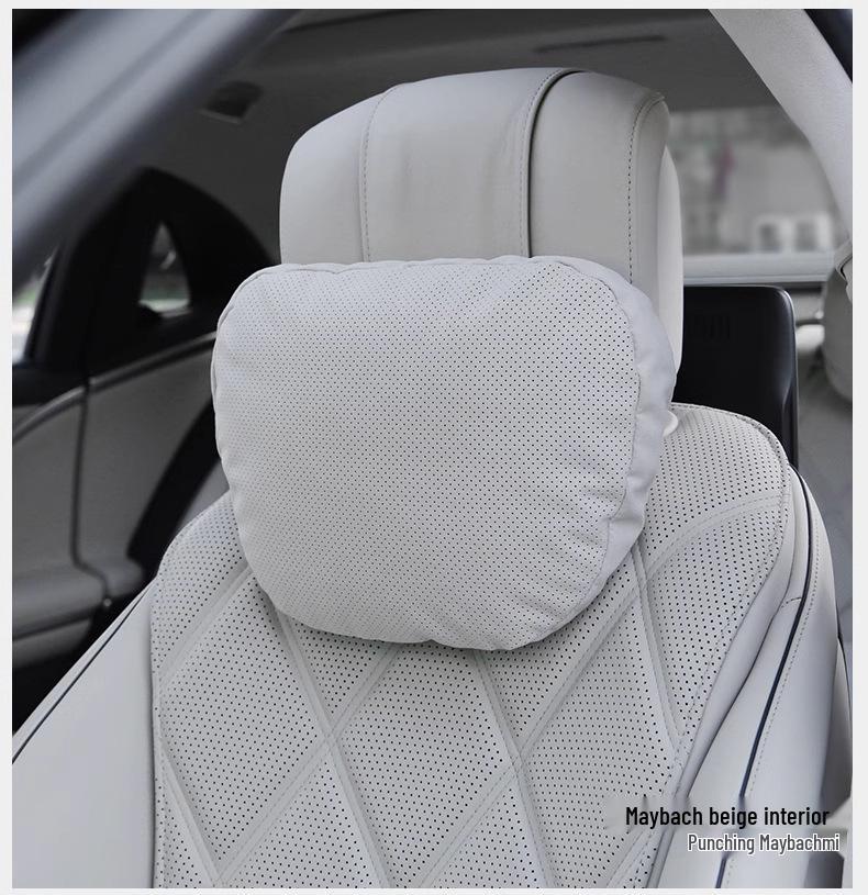 Car Headrest for Mercedes, BMW, AITO, Tesla - Pillow & Lumbar Support for Cervical Spine Comfort