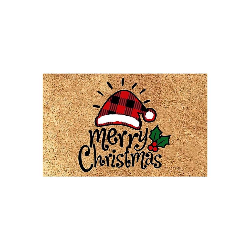 Christmas Carpet Entrance Door Non-slip Absorbent Foot Mat Thick Porch Carpet Mat