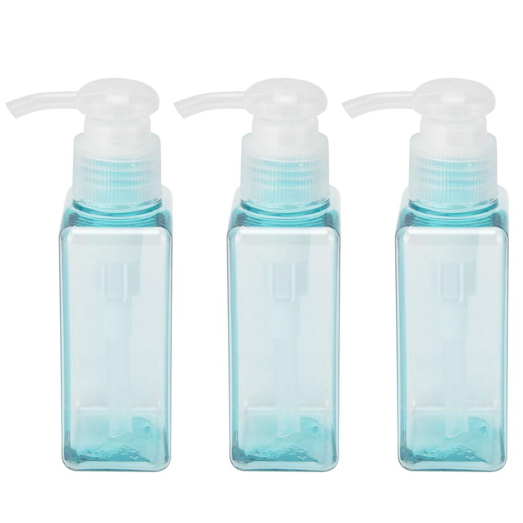 3PCS 100ml Pump Bottle Plastic Empty Soap Dispenser Shampoo Body Wash Lotion Container for Travel