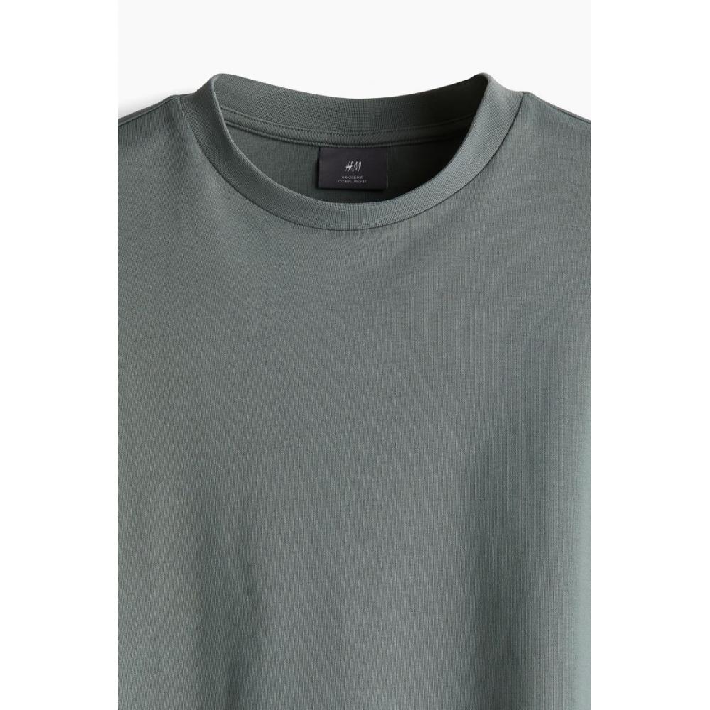 H M Loose FiT T sHirT Dark Sage Green