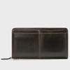 MVA Men's Long Retro Genuine Leather Wallet - Large Capacity Card Holder with Multiple Slots, First Layer Cowhide Clutch Bag.