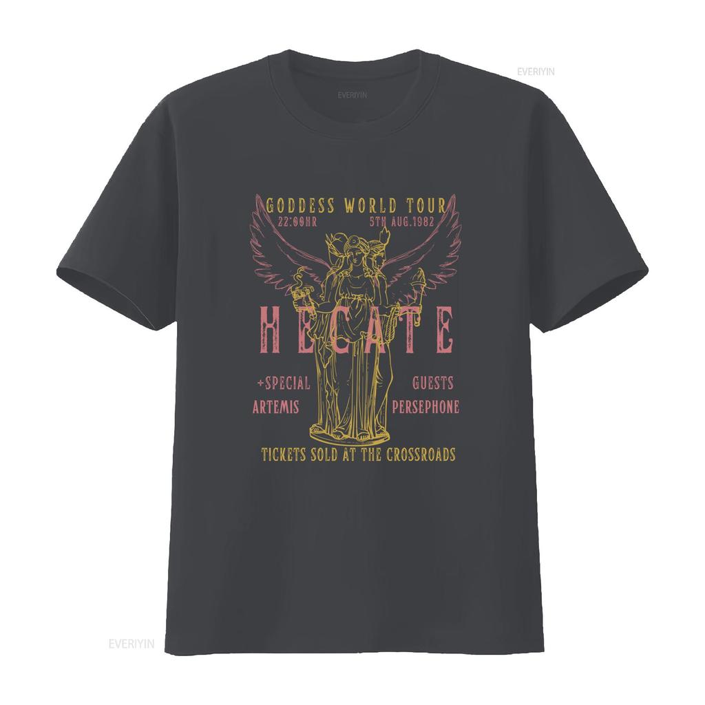Hecate Distressed Band T Shirt Greek Mythology Triple Goddess World Tour 1982 S 4XL vintage Washed designer clothes Soft homme