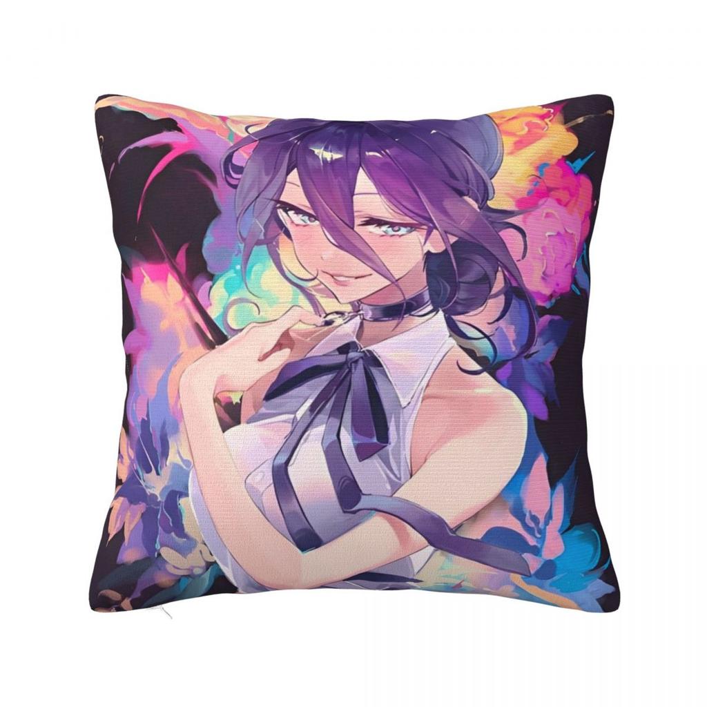 Chainsaw Man Reze Pillow Cases Makima Power Aki Denji Cushion Covers Novelty Throw Pillow Case Cover For Living Room 18"X18"