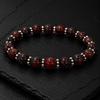 8mm Natural Iron Tiger Eye Gemstone Beads Jewelry Handmade Charm Bracelet 7.5" For Anniversary Gift CSB-29
