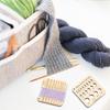 4Pcs Wood Knitting Needle Gauge And Ruler Square Wood Spinning Control Card Knitting Tool For Spinners Yarn Measuring Tools