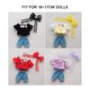with Headwear High-end Dress Up 4 Styles Jeans Pants Suit Best Gifts  16~17cm Doll/1/8 BJD Doll