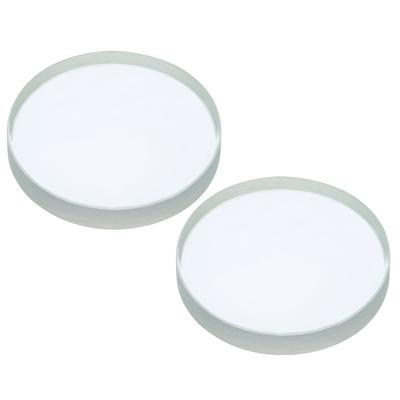 PATIKIL 100 mm Ohnisková vzdialenosť Bikonkávna šošovka 2 kusy Priemer 50 mm Výška 8 mm Sklenená Optická Leštená Šošovka s okrúhlym okrajom pre Fyzikálne experimenty Číra